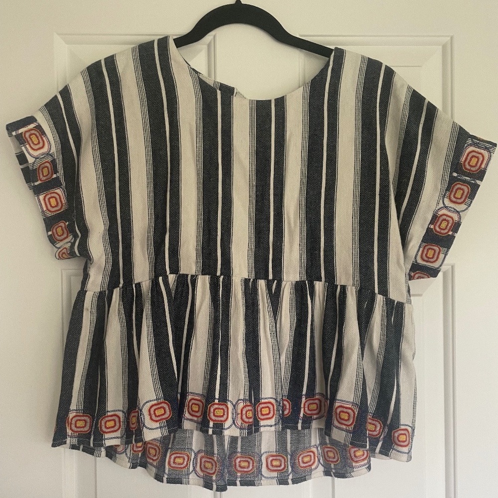Anthropologie Maeve Embroidered Tunic